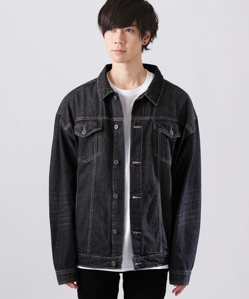 MONO-MART(モノマート)の「BIGデニムGジャン/10OZデニム(デニムジャケット・メンズ・ワンウォッシュ/ブラック/インディゴブルー/ブルー系その他・L/M)」の8枚目の写真