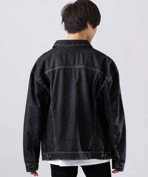 MONO-MART(モノマート)の「BIGデニムGジャン/10OZデニム(デニムジャケット・メンズ・ワンウォッシュ/ブラック/インディゴブルー/ブルー系その他・L/M)」の6枚目の写真