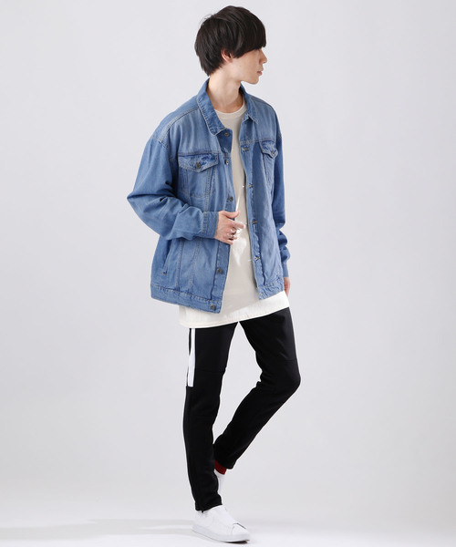 MONO-MART(モノマート)の「BIGデニムGジャン/10OZデニム(デニムジャケット・メンズ・ワンウォッシュ/ブラック/インディゴブルー/ブルー系その他・L/M)」の11枚目の写真