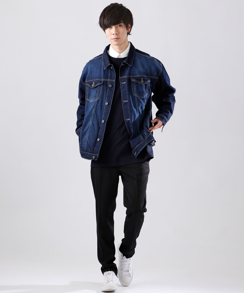 MONO-MART(モノマート)の「BIGデニムGジャン/10OZデニム(デニムジャケット・メンズ・ワンウォッシュ/ブラック/インディゴブルー/ブルー系その他・L/M)」の17枚目の写真