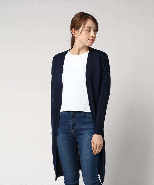 LIPSTAR（リップスター）の「＜COTTON USA＞ロングニッカーディガン（カーディガン/ボレロ・レディース・パープル/グレー/ネイビー・M）」の7枚目の写真