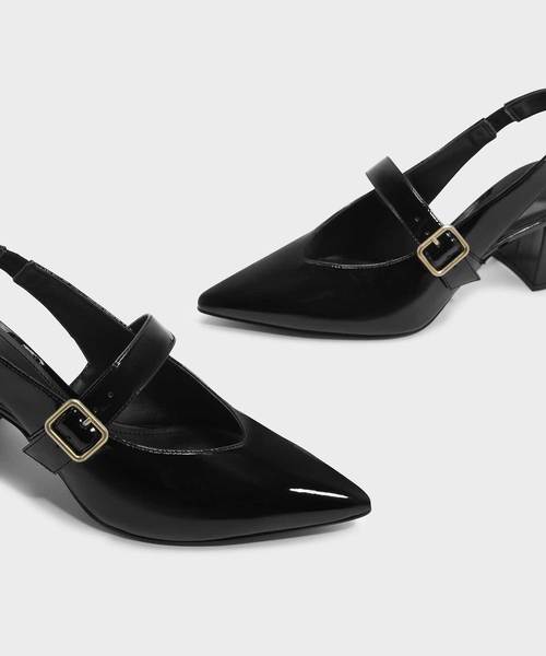 CHARLES & KEITH(チャールズ & キース)の「メリージェーンスリングバックヒール / MARY JANE SLINGBACK HEELS(ローファー・レディース・ブラック/オレンジ/ホワイト・23cm/25cm/24.5cm/23.5cm/25.5cm/22.5cm)」の6枚目の写真