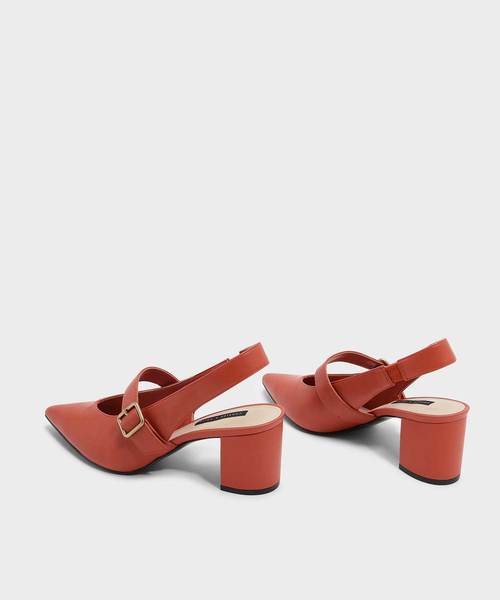 CHARLES & KEITH(チャールズ & キース)の「メリージェーンスリングバックヒール / MARY JANE SLINGBACK HEELS(ローファー・レディース・ブラック/オレンジ/ホワイト・23cm/25cm/24.5cm/23.5cm/25.5cm/22.5cm)」の10枚目の写真