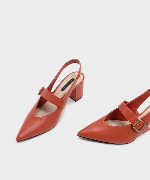 CHARLES & KEITH(チャールズ & キース)の「メリージェーンスリングバックヒール / MARY JANE SLINGBACK HEELS(ローファー・レディース・ブラック/オレンジ/ホワイト・23cm/25cm/24.5cm/23.5cm/25.5cm/22.5cm)」の11枚目の写真