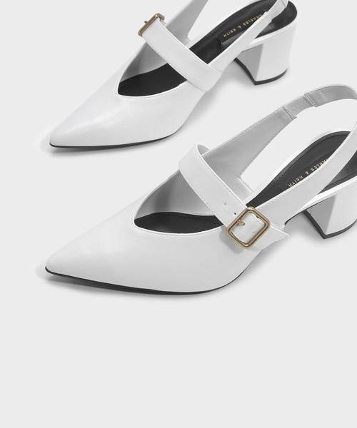 CHARLES & KEITH(チャールズ & キース)の「メリージェーンスリングバックヒール / MARY JANE SLINGBACK HEELS(ローファー・レディース・ブラック/オレンジ/ホワイト・23cm/25cm/24.5cm/23.5cm/25.5cm/22.5cm)」の16枚目の写真