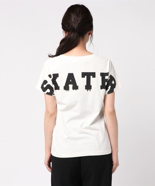 REMI RELIEF(レミレリーフ)の「REMI RELIEF(レミレリーフ)スペシャル加工T(S SKATER)(Tシャツ/カットソー・レディース・ホワイト・FREE)」の1枚目の写真