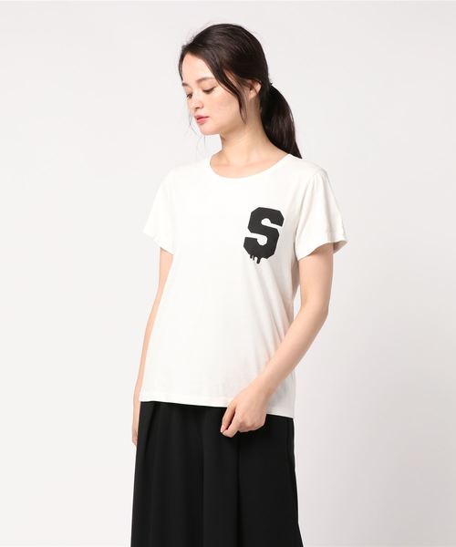 REMI RELIEF(レミレリーフ)の「REMI RELIEF(レミレリーフ)スペシャル加工T(S SKATER)(Tシャツ/カットソー・レディース・ホワイト・FREE)」の2枚目の写真