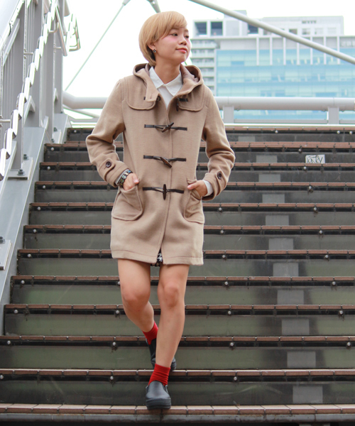 WEGO（ウィゴー）の「WEGO/ロングダッフルコート（ダッフルコート・レディース・ベージュ/ブルー/ネイビー・MEDIUM/LARGE）」の14枚目の写真