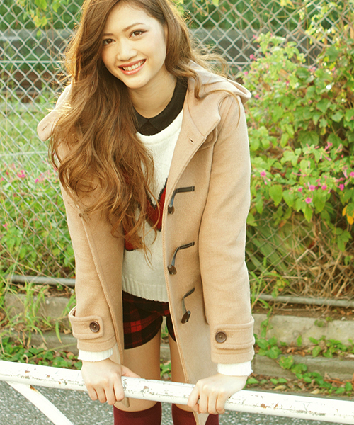 WEGO（ウィゴー）の「WEGO/ロングダッフルコート（ダッフルコート・レディース・ベージュ/ブルー/ネイビー・MEDIUM/LARGE）」の21枚目の写真