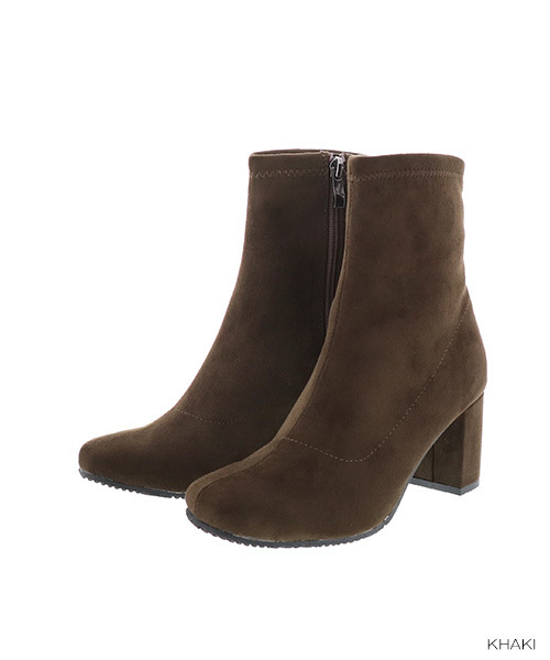 RANDA（ランダ）の「ストレスフリー/ストレッチショートブーツ（ブーツ・レディース・ブラック/グレー/カーキ・LL/S/M/L）」の8枚目の写真