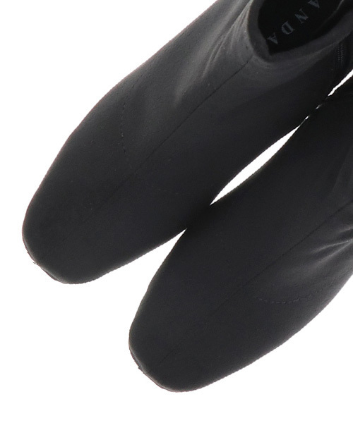 RANDA（ランダ）の「ストレスフリー/ストレッチショートブーツ（ブーツ・レディース・ブラック/グレー/カーキ・LL/S/M/L）」の6枚目の写真