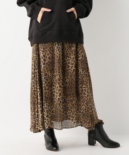 JOURNAL STANDARD（ジャーナルスタンダード）の「レオパードプリントスカート（スカート・レディース・チャコールグレー/ブラウン・38/36）」の8枚目の写真