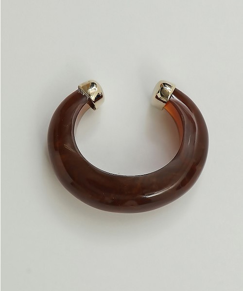 TODAYFUL（トゥデイフル）の「クリアワイドバングル（バングル/リストバンド・レディース・ブラウン/クリア・FREE）」の2枚目の写真