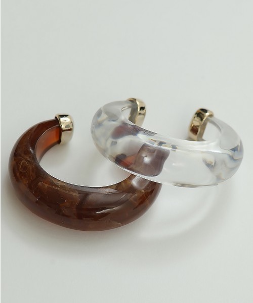 TODAYFUL（トゥデイフル）の「クリアワイドバングル（バングル/リストバンド・レディース・ブラウン/クリア・FREE）」の9枚目の写真