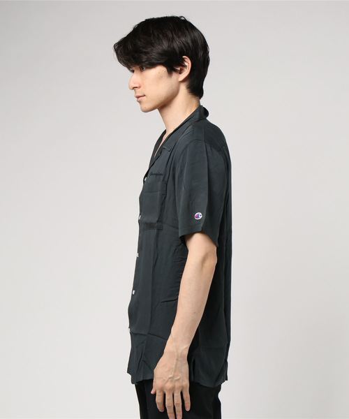 Champion（チャンピオン）の「【Champion/チャンピオン】メンズ ショートスリーブシャツ キャンパス（シャツ/ブラウス・メンズ・ブラック/サックスブルー/ネイビー/ライトピンク・LARGE/MEDIUM/X-LARGE）」の6枚目の写真