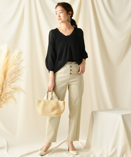 DouDou(ドゥドゥ)の「フロントボタンパンツ(その他パンツ・レディース・ベージュ/オフホワイト・38/36)」の4枚目の写真