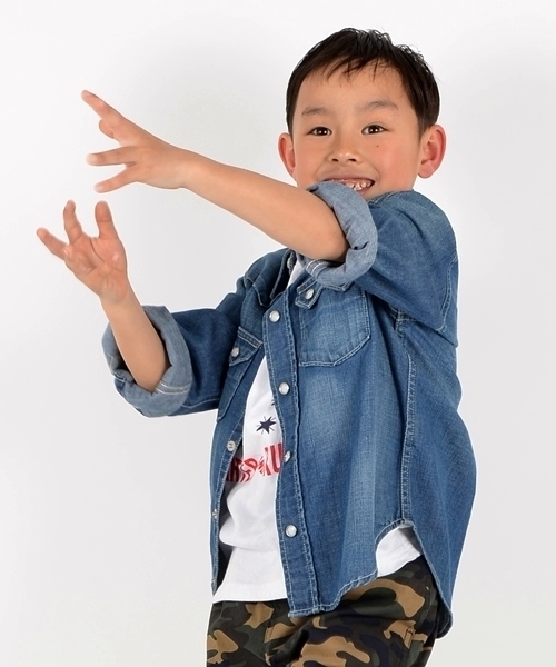 Lee（リー）の「Lee:デニム ウェスタン シャツ【SHIPS別注】(100～150cm)（シャツ/ブラウス・キッズ・ネイビー・150/100/120/140/110/130）」の11枚目の写真