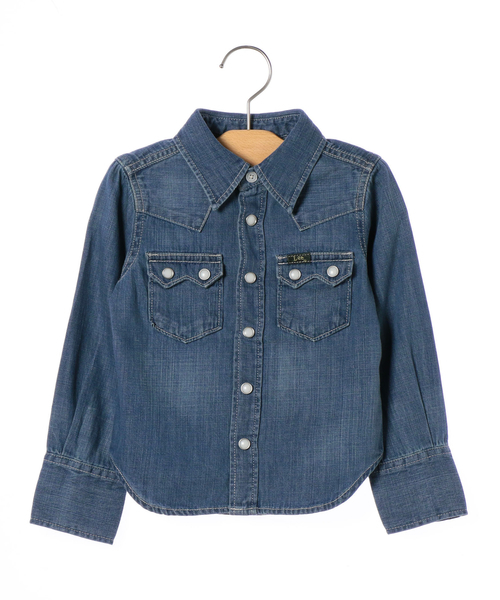 SHIPS(シップス)の「Lee:デニム ウェスタン シャツ【SHIPS別注】(kids)(シャツ/ブラウス・キッズ・ネイビー・120/140/110/130/150/100)」の8枚目の写真