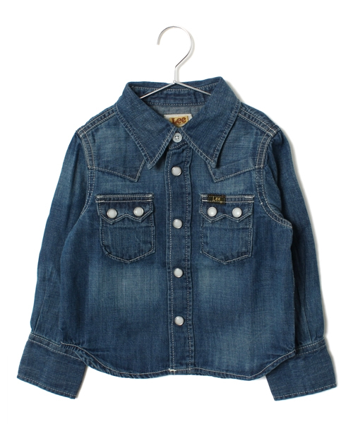 SHIPS(シップス)の「Lee:デニム ウェスタン シャツ【SHIPS別注】(kids)(シャツ/ブラウス・キッズ・ネイビー・120/140/110/130/150/100)」の9枚目の写真