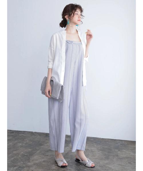 Editt by YECCA VECCA（エディットバイイェッカヴェッカ）の「ノルマンディーリネンシャツ ●（シャツ/ブラウス・レディース・ベージュ/ブラウン/オフホワイト・FREE）」の6枚目の写真