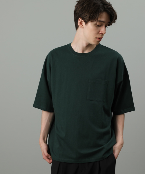 JUNRED（ジュンレッド）の「USAコットンビッグシルエットTシャツ（Tシャツ/カットソー・メンズ・ホワイト/ブラック/ベージュ/グリーン/ワイン・M/L）」の5枚目の写真