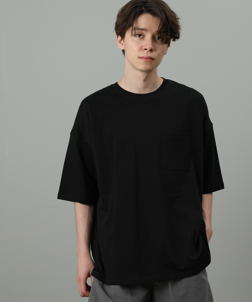 JUNRED（ジュンレッド）の「USAコットンビッグシルエットTシャツ（Tシャツ/カットソー・メンズ・ホワイト/ブラック/ベージュ/グリーン/ワイン・M/L）」の3枚目の写真