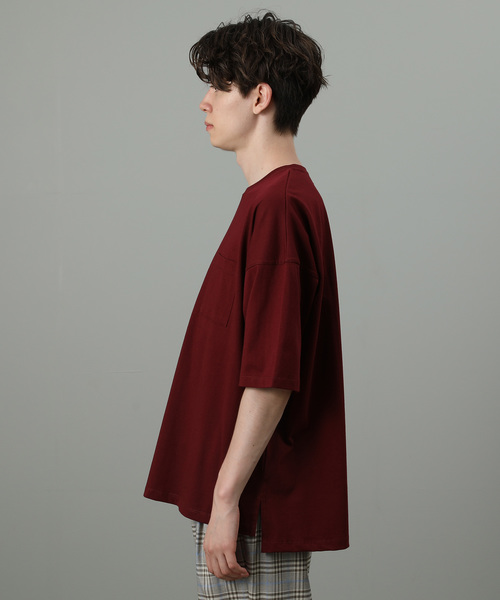 JUNRED（ジュンレッド）の「USAコットンビッグシルエットTシャツ（Tシャツ/カットソー・メンズ・ホワイト/ブラック/ベージュ/グリーン/ワイン・M/L）」の6枚目の写真