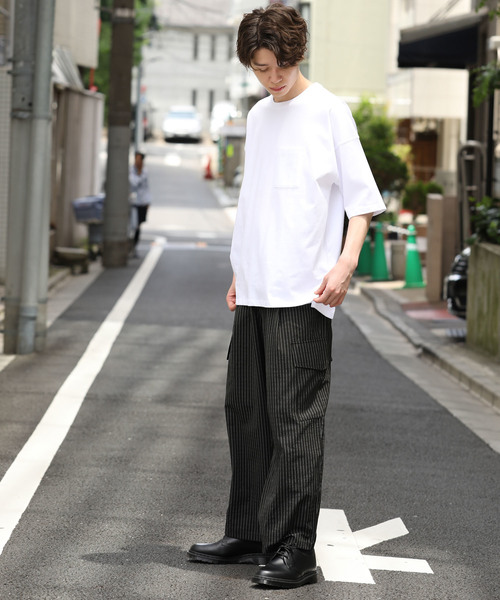 JUNRED（ジュンレッド）の「USAコットンビッグシルエットTシャツ（Tシャツ/カットソー・メンズ・ホワイト/ブラック/ベージュ/グリーン/ワイン・M/L）」の12枚目の写真