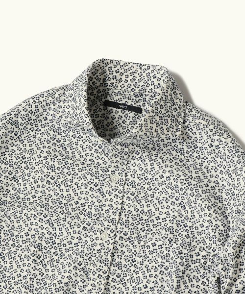 SHIPS(シップス)の「SC: フラワープリント セミワイドカラー ネルシャツ(シャツ/ブラウス・メンズ・ホワイト/ベージュ/ネイビー/オフホワイト/ダークグレー/カーキ・SMALL/MEDIUM/LARGE/X-LARGE)」の17枚目の写真