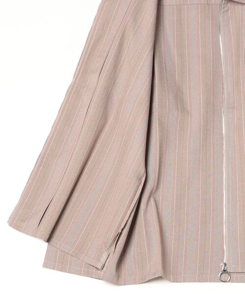 revertical（リバーティカル）の「ジップアップ ストライプ柄 長袖 ジャケット ブルゾン（ブルゾン・メンズ・グレー/ブラウン・M/L）」の3枚目の写真