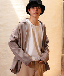 revertical | ジップアップ ストライプ柄 長袖 ジャケット ブルゾン(ブルゾン)