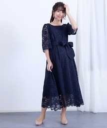 新品✨2点セット ゆったり セットアップ ロング丈スカートマタニティ向け 高身長 リネンライク共布リボン付ロング丈スカート