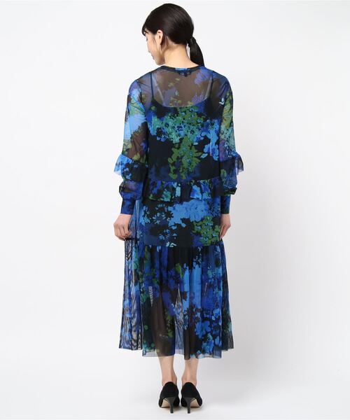 Desigual(デシグアル)の「花柄シフォンワンピース(ワンピース・レディース・ブルー・M/L/S)」の8枚目の写真