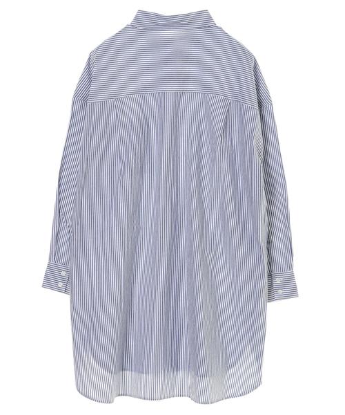 AMERICAN HOLIC（アメリカンホリック）の「綿ビエラ比翼シャツチュニック＊（シャツ/ブラウス・レディース・ストライプ/ネイビー/ブルー系その他7/オフホワイト/ベージュ/サックスブルー/ホワイト系その他7・M/L）」の17枚目の写真