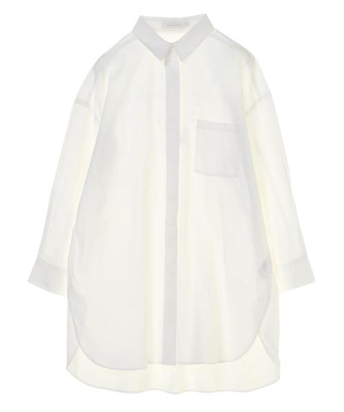 AMERICAN HOLIC（アメリカンホリック）の「綿ビエラ比翼シャツチュニック＊（シャツ/ブラウス・レディース・ストライプ/ネイビー/ブルー系その他7/オフホワイト/ベージュ/サックスブルー/ホワイト系その他7・M/L）」の21枚目の写真