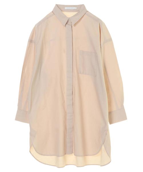 AMERICAN HOLIC（アメリカンホリック）の「綿ビエラ比翼シャツチュニック＊（シャツ/ブラウス・レディース・ストライプ/ネイビー/ブルー系その他7/オフホワイト/ベージュ/サックスブルー/ホワイト系その他7・M/L）」の22枚目の写真