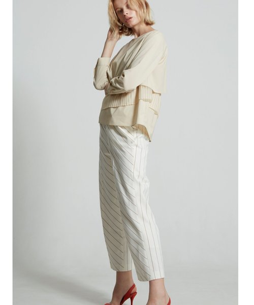 RAW FUDGE（ローファッジ）の「ポイントプリーツブラウス（シャツ/ブラウス・レディース・ブラック/ベージュ/オフホワイト・M）」の15枚目の写真