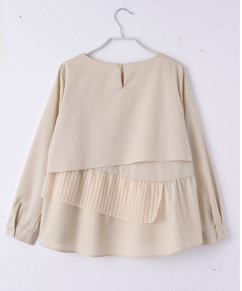 RAW FUDGE（ローファッジ）の「ポイントプリーツブラウス（シャツ/ブラウス・レディース・ブラック/ベージュ/オフホワイト・M）」の18枚目の写真