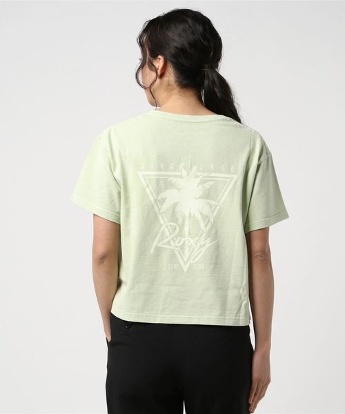 tシャツ SUN AND SURF S/S TEE /ロキシーバックプリントドロップショルダー速乾半袖Tシャツ レディース ROXY tシャツ SUN AND SURF S/S TEE /ロキシーバックプリント