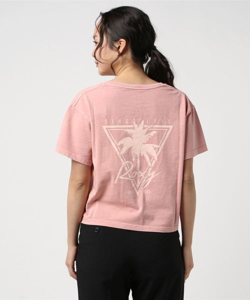 tシャツ SUN AND SURF S/S TEE /ロキシーバックプリントドロップショルダー速乾半袖Tシャツ レディース ROXY tシャツ SUN AND SURF S/S TEE /ロキシーバックプリント