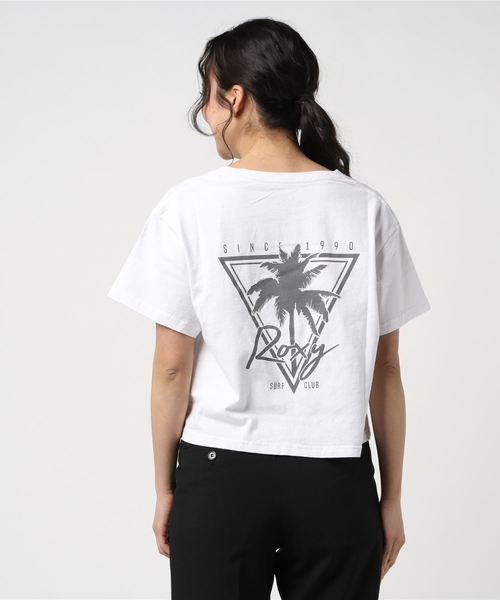 tシャツ SUN AND SURF S/S TEE /ロキシーバックプリントドロップショルダー速乾半袖Tシャツ レディース ROXY tシャツ SUN AND SURF S/S TEE /ロキシーバックプリント