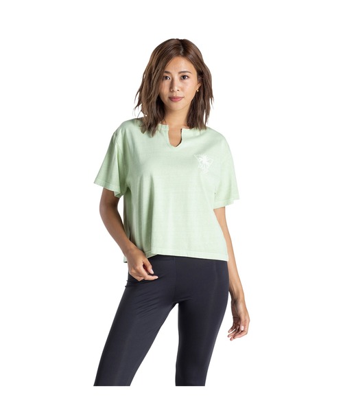 tシャツ SUN AND SURF S/S TEE /ロキシーバックプリントドロップショルダー速乾半袖Tシャツ レディース ROXY tシャツ SUN AND SURF S/S TEE /ロキシーバックプリント