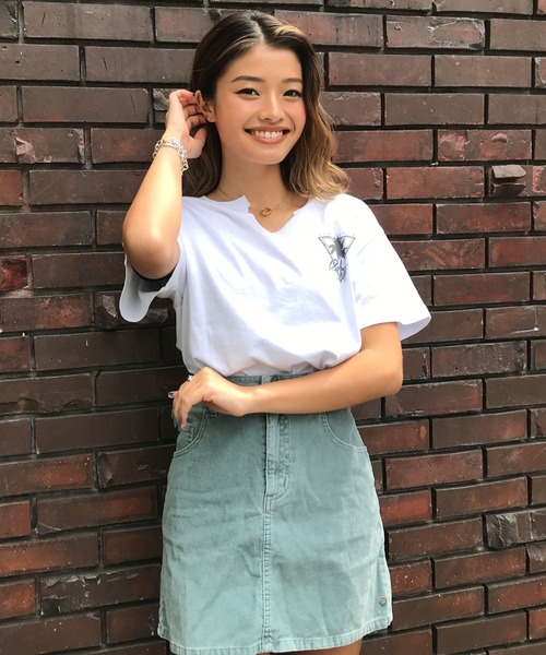 ROXY（ロキシー）の「SURF CLUB S/S/ロキシー Tシャツ 半袖 ドロップショルダー バックプリント（Tシャツ/カットソー・レディース・ピンク/グリーン/ホワイト/ブルー・SMALL/LARGE/MEDIUM）」の5枚目の写真