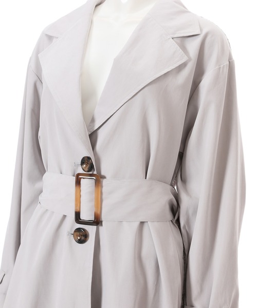 fifth（フィフス）の「バック総レーストレンチコート（トレンチコート・レディース・グレー/ベージュ・MEDIUM）」の7枚目の写真