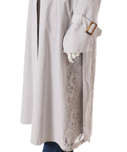 fifth（フィフス）の「バック総レーストレンチコート（トレンチコート・レディース・グレー/ベージュ・MEDIUM）」の9枚目の写真