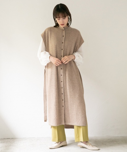 LOWRYS FARM（ローリーズファーム）の「ニットボタンベストワンピース　895451（ワンピース・レディース・ホワイト/ブラック/ブラウン・FREE）」の17枚目の写真