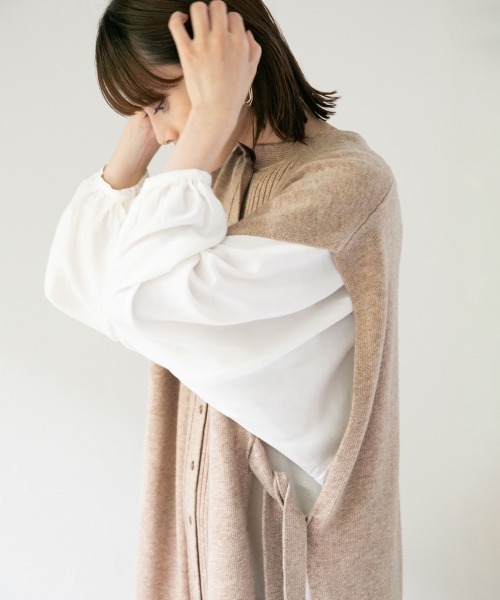 LOWRYS FARM（ローリーズファーム）の「ニットボタンベストワンピース　895451（ワンピース・レディース・ホワイト/ブラック/ブラウン・FREE）」の20枚目の写真