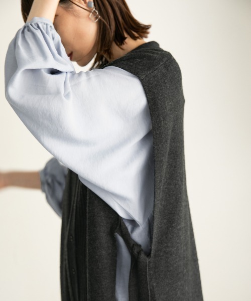 LOWRYS FARM（ローリーズファーム）の「ニットボタンベストワンピース　895451（ワンピース・レディース・ホワイト/ブラック/ブラウン・FREE）」の15枚目の写真