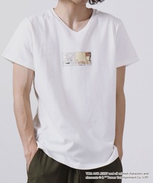 TOM&JERRY Vネック半袖Tシャツ MADE IN USA