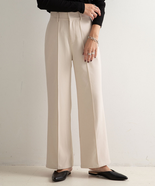 rectangle（レクタングル）の「センターシームワイドパンツ（その他パンツ・レディース・サンドベージュ/ブラック/ブラウン・SMALL/MEDIUM）」の3枚目の写真